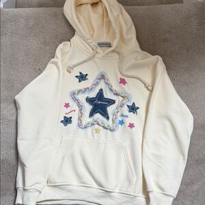 Cream Aldrich Eden Hoodie with Star Design